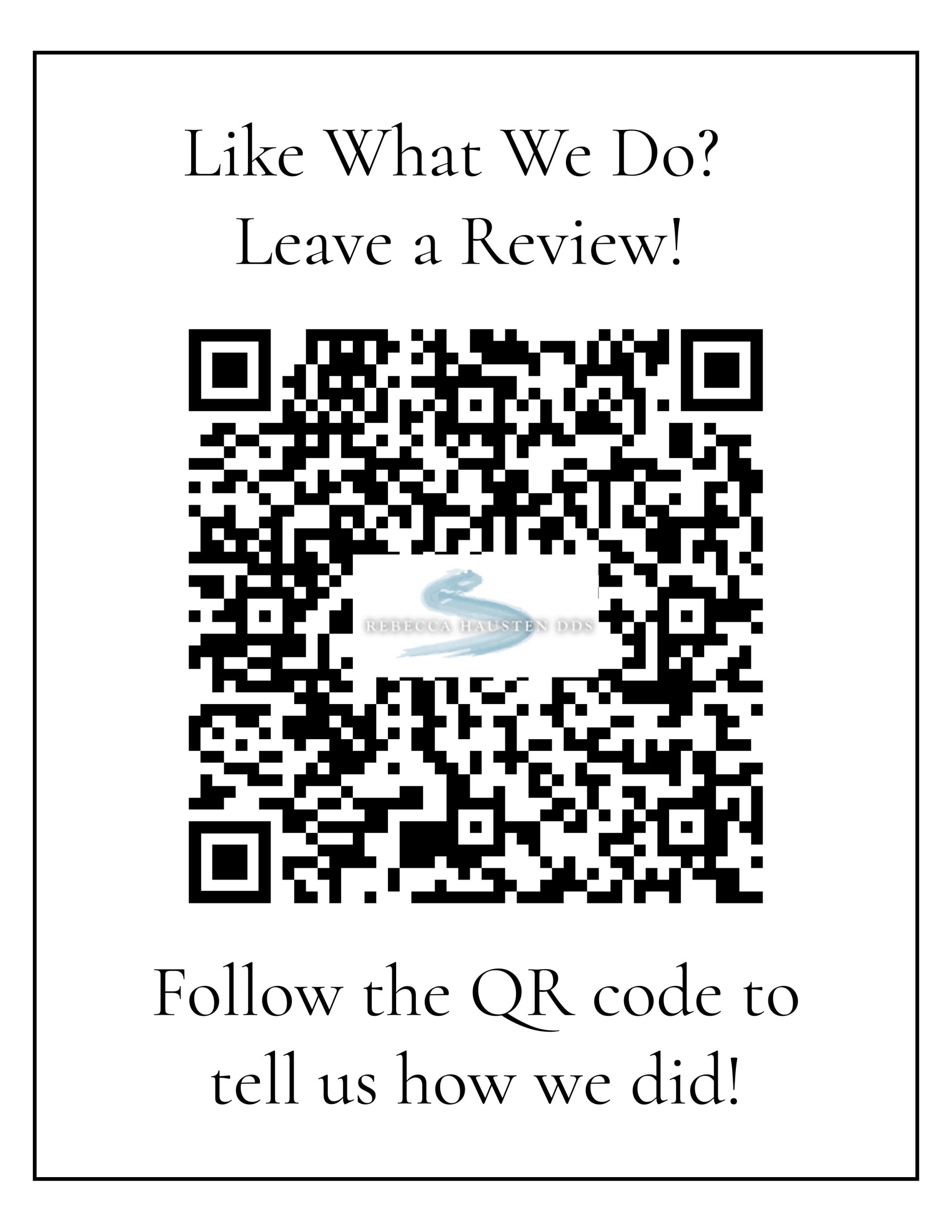 qr code to leave a review
